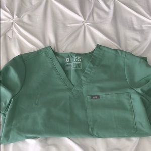 Fig front pocket scrub top